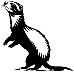 Standing Ferret – Stylized Animal Silhouette