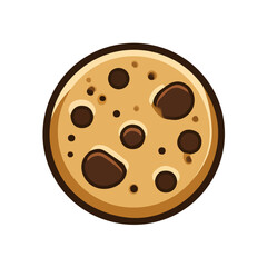 flat_2D_icon_chocolate_chip_cookie_isolated