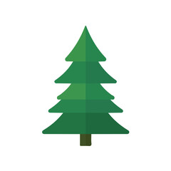 Fototapeta premium Simple_flat_2D_icon_Christmas_tree_isolated_on_a_white