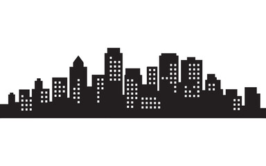 City skylines, silhouette of the city. Cityscape with buildings, Modern city with layers
