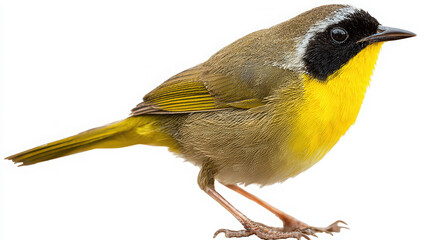 Obraz premium common yellowthroat bird on white background