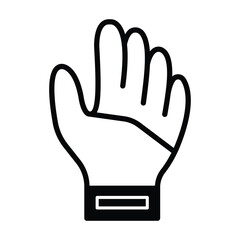 Training Glove Vector icon which can easily modify or edit