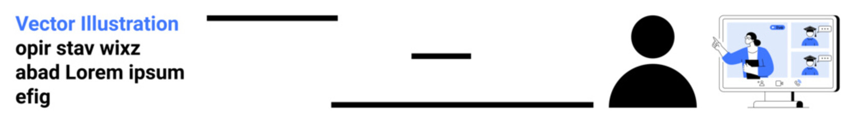 Remote work, virtual meetings, digital collaboration, online learning, telecommunication, social networking. A person and video call on screen. Remote work and virtual meetings concept