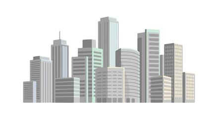 Obraz premium Modern Cityscape Skyline with Numerous Tall Buildings, representing urban development and metropolitan areas