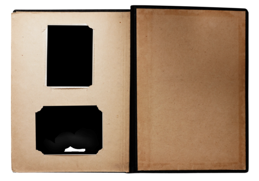 Open Vintage Photo Album Empty Pages