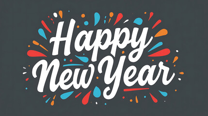 Happy New Year holiday celebration design element