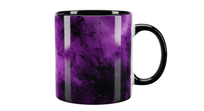 Purple smoke mug isolated on transparent background transparent background
