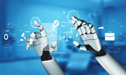 Using AI for regulatory compliance and business legal agreement analysis. An AI concept for meeting...