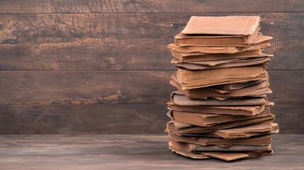 Stack of Book Stack of old books with worn covers, creating a sense of history and knowledge