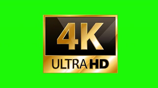 4K Ultra HD &ndash; Animation Loop Green Screen Logo 3