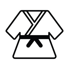 Karate Gi Vector icon which can easily modify or edit