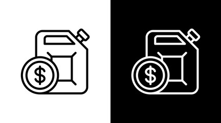 Gas Price  White Icon Set Design