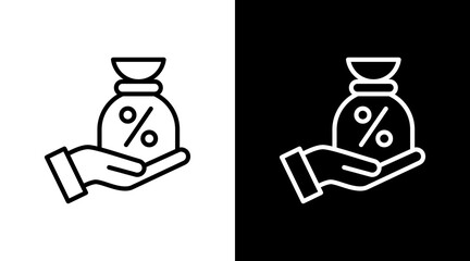 Subsidy  White Icon Set Design