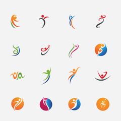 Human character logo sign