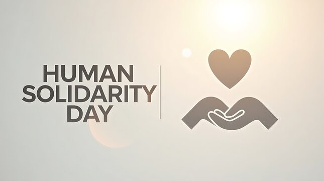 Human solidarity day concept with hands holding heart symbol