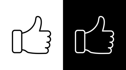 Thumbs Up  White Icon Set Design