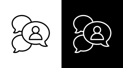 Group Chat  White Icon Set Design