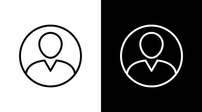 User Profile  White Icon Set Design