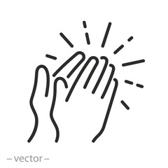 prayer icon, two hands pressed together illustration