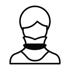 Neck Gaiter Vector icon which can easily modify or edit
