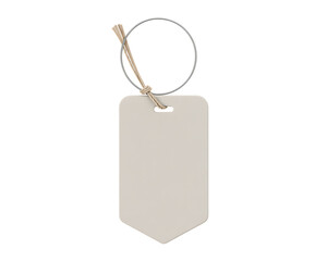 A brown cardboard price tag or label with a string for sale and shopping in retail business