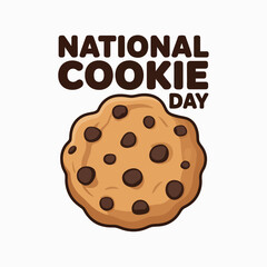 National Cookie Day Chocolate Chip Cookie Illustration