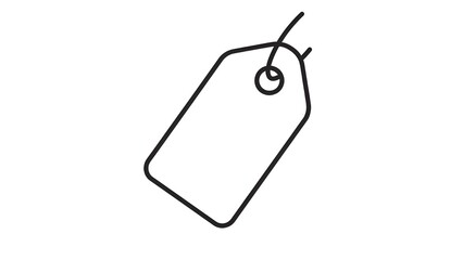 A clean and modern minimalist price tag vector icon designed in simple outline style. Perfect for e-commerce, shop labels, online stores, UI/UX interfaces, web apps, and branding. Smooth lines, scalab