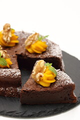 チョコレートケーキ　パンプキンクリーム