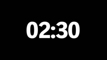 Abstract 3 minute timer countdown animation, countdown timer one minute animation from 180s to 0s countdown three minute countdown timer animation on transparent background - Powered by Adobe
