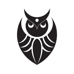 Celestial Owl Moon Fusion Symbolic Artwork