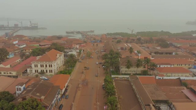 Foggy Panorama of Guinea-Bissau Capi