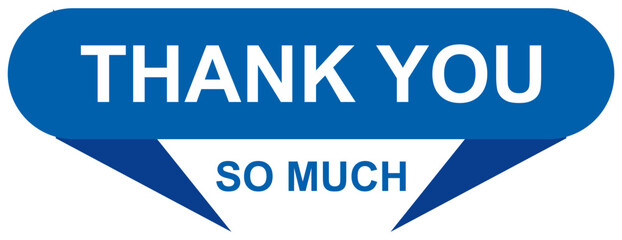 Thank you speech bubble icon sign or symbol in 3d shape