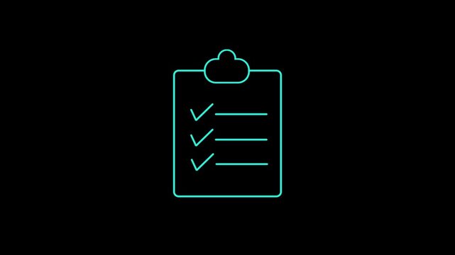 Outline Animation graphic of a checklist or to-do list for task and workflow management.
