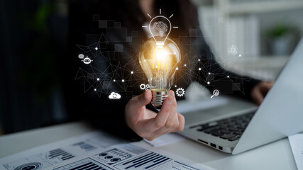 AI innovation with neural network and digital transformation. AI innovation drives automation, powers ideas, AI innovation enhances SEO, and AI innovation enables global connection. Latch