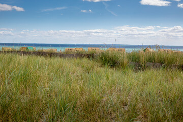 Blick über die Dünen auf die Ostsee