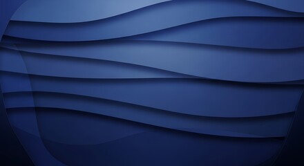 Abstract layered blue waves background design with dynamic flowing forms