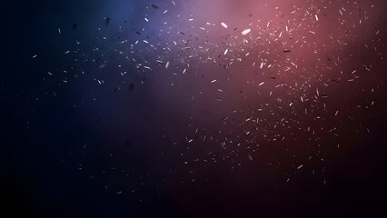 Abstract background with bokeh lights in blue and red tones