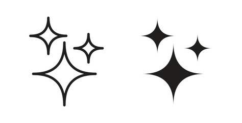 Sparkles icon. filled flat sign for mobile concept and web design