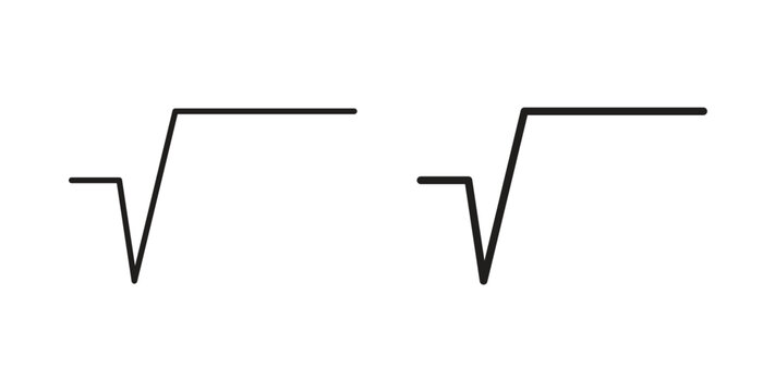 Square root icon. filled flat sign for mobile concept and web design