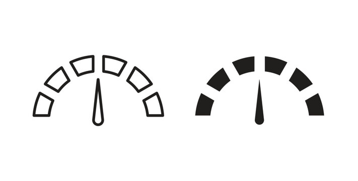 Tachometer icon. filled flat sign for mobile concept and web design