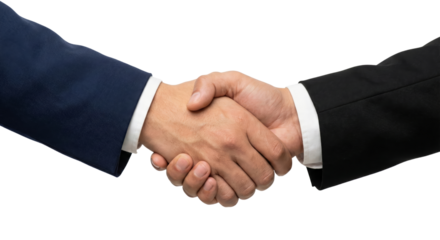 Handshake symbolizes agreement partnership two people hands meeting cooperation