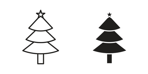 Obraz premium Tree christmas icon. filled flat sign for mobile concept and web design