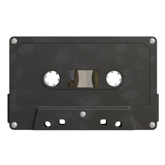 Vintage black cassette tape for nostalgic music enthusiasts and collectors