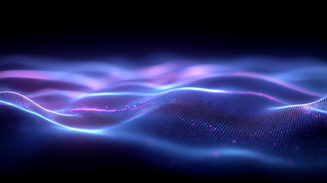 A flowing digital wave pattern representing data distribution, algorithmic balance and the dynamic movement of information through advanced computational systems.

