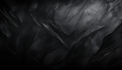 Dark Black Abstract Background With Minimalist Dramatic Gray And Black Gradients And A Rich Texture