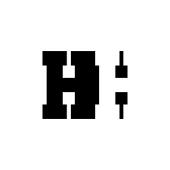 HH Negative Space Monogram Logo – Modern Minimal Lettermark Design