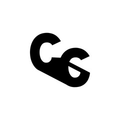 CC Negative Space Monogram Logo – Modern Minimal Lettermark Design