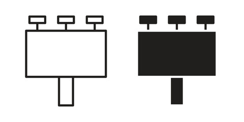 Obraz premium Billboard icon silhouette abstract design. vector clipart designs