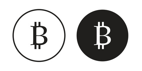 Bitcoin icon silhouette abstract design. vector clipart designs