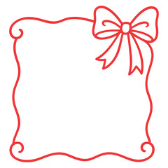 Coquette Valentine Frame Border PNG